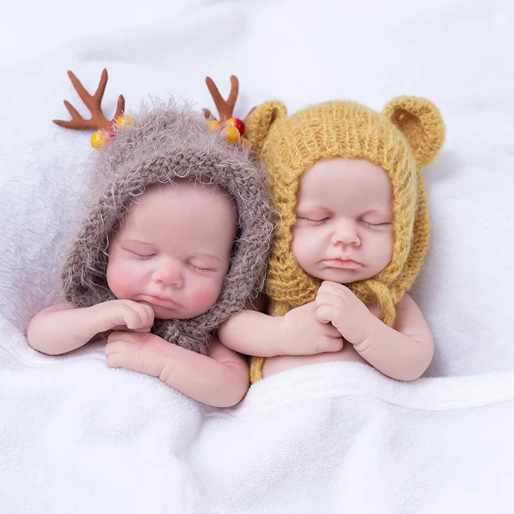 12 in Silicone Filled Lifelike Newborn Doll Soft Silicone Reborn Silicone Platinum Reborn Dolls for Child Companionship