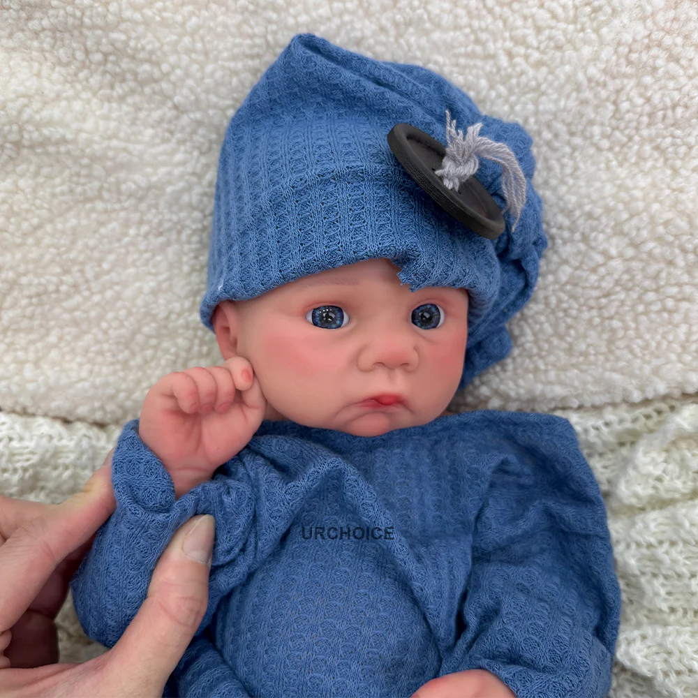 Reborn Baby Art Doll Collectibles Newborn Sized 1:1 Simulation Toddler Doll Toy Silicone Reborn Baby Birthday Gift for Kids