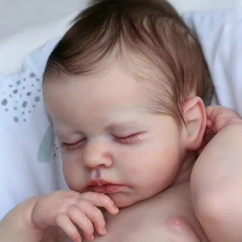 49cm Lifelike Reborn Dolls Full Body Vinyl Loulou Baby Reborn Boys Girls With Hand Painted Visible Veins Handmade Realistic Doll