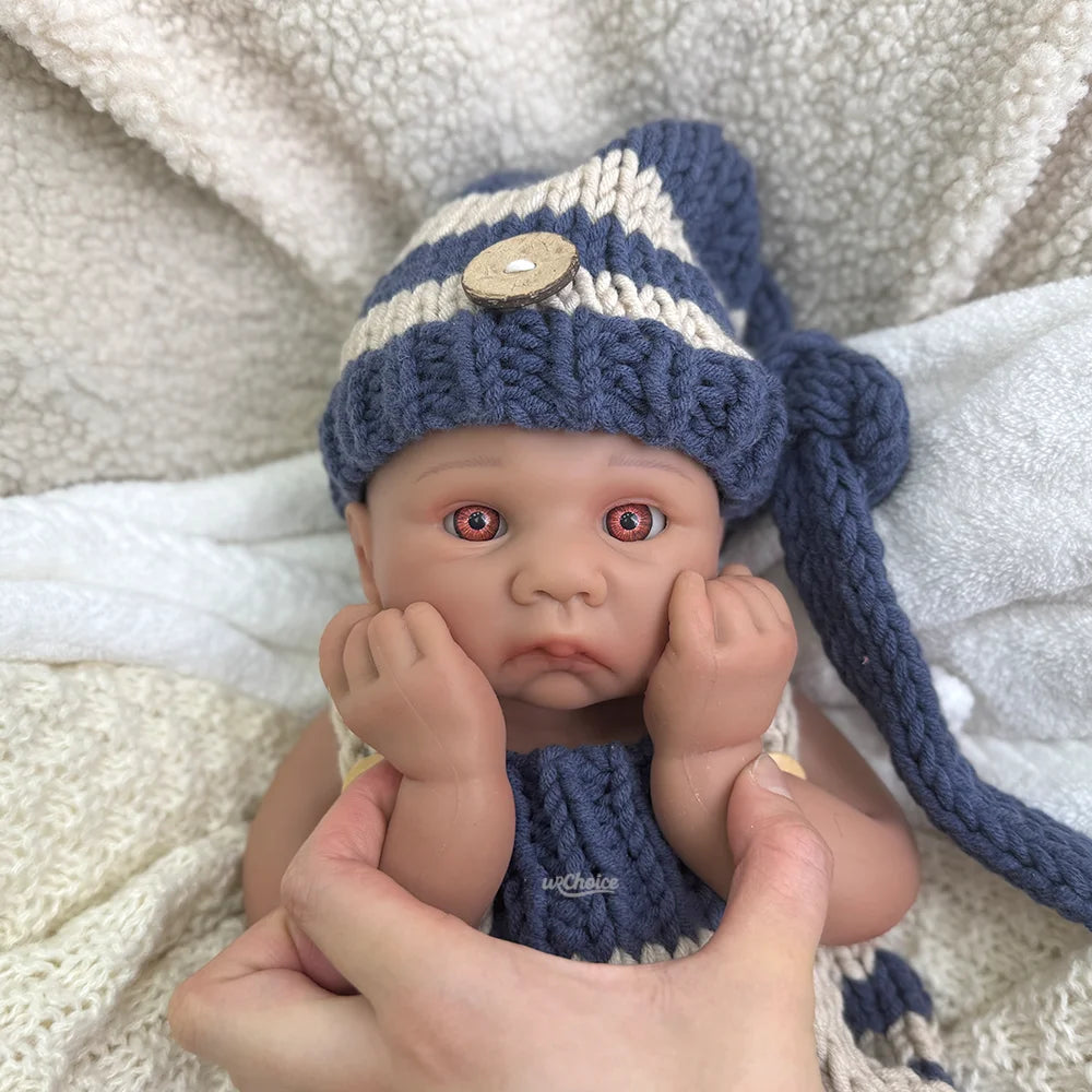 Reborn Baby Art Doll Collectibles Newborn Sized 1:1 Simulation Toddler Doll Toy Silicone Reborn Baby Birthday Gift for Kids