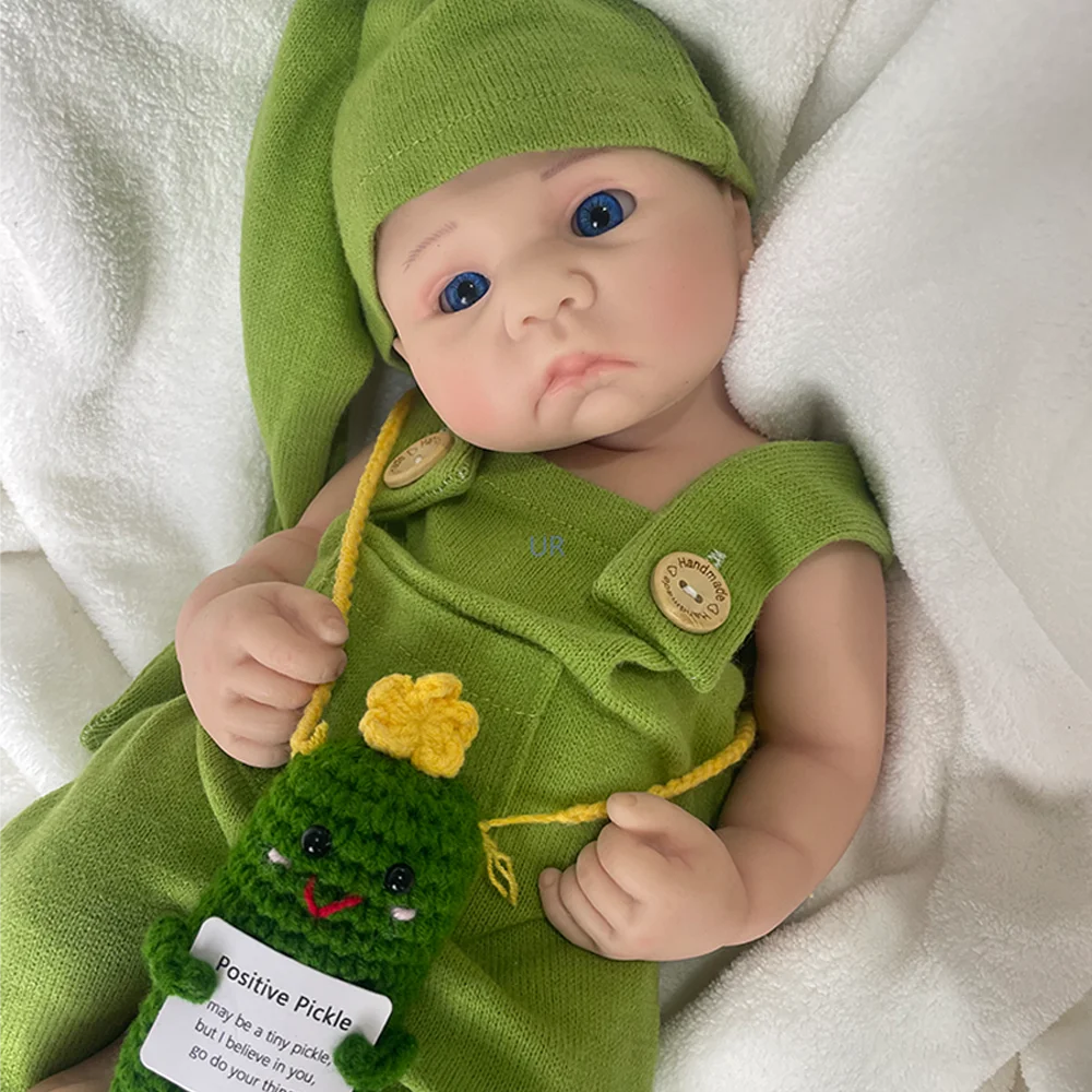 Reborn Baby Art Doll Collectibles Newborn Sized 1:1 Simulation Toddler Doll Toy Silicone Reborn Baby Birthday Gift for Kids