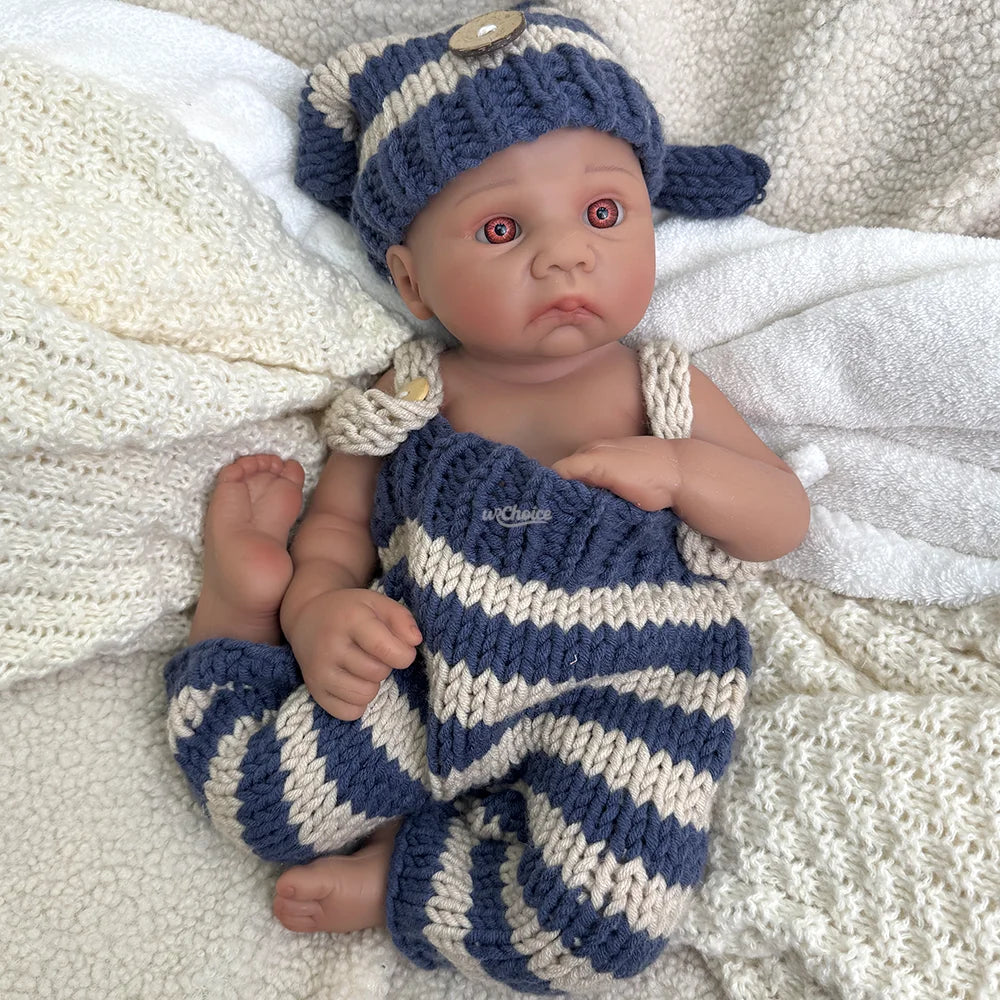 Reborn Baby Art Doll Collectibles Newborn Sized 1:1 Simulation Toddler Doll Toy Silicone Reborn Baby Birthday Gift for Kids
