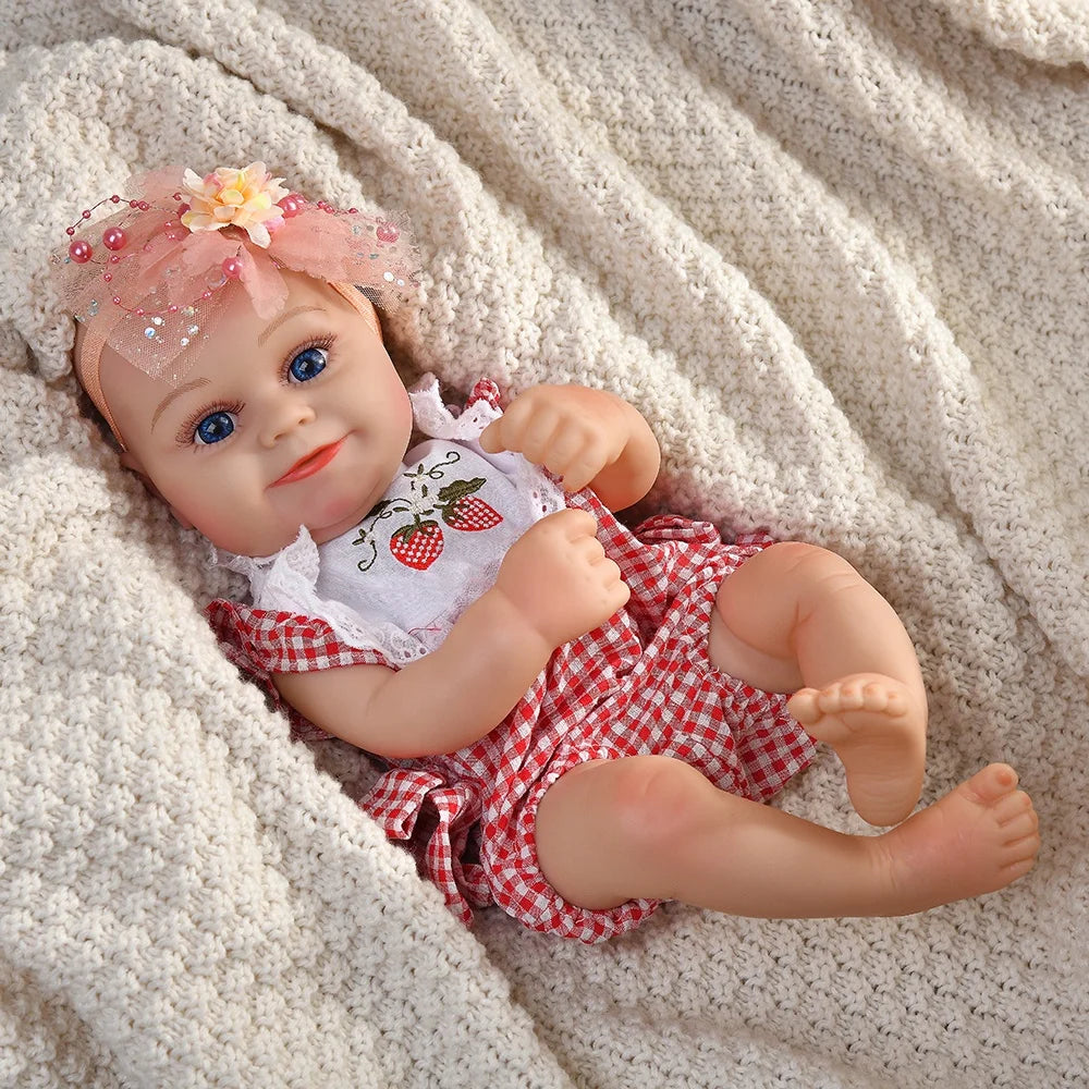 Realistic 48cm Soft Silicone Asleep Reborn Baby Doll With 3D-painting Skin Alive 19inch Newborn Bebe Cute Birthday Gift Kids Toy