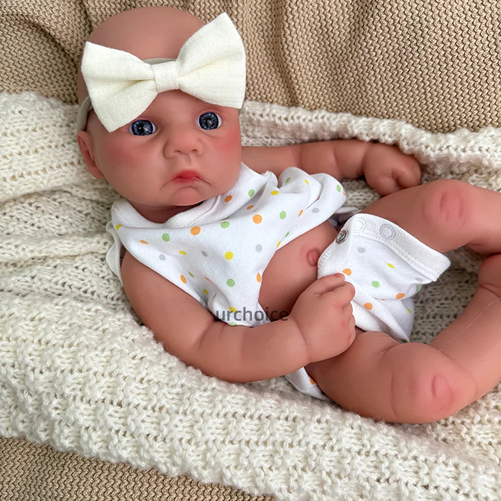 Reborn Baby Art Doll Collectibles Newborn Sized 1:1 Simulation Toddler Doll Toy Silicone Reborn Baby Birthday Gift for Kids