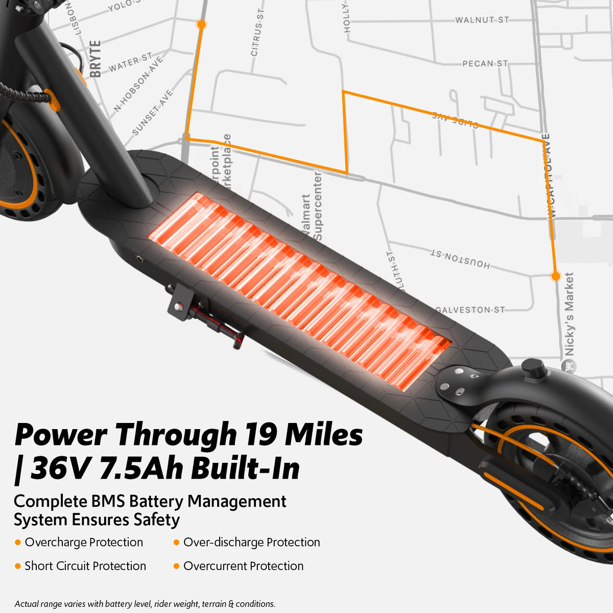 USA Local Warehouse Stock 350W Electric Scooter for Adults, 18Miles Long Range,Max 30KM/H Speed, 8.5in Honeycomb Tire