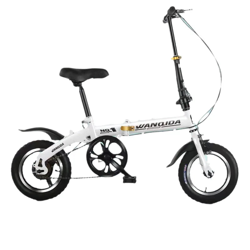 New Mini Folding Bicycle 12 Inch 14 inch  Small Hard Frame Carbon Steel Dual Disc Brakes Portable Ultra Light for Men Women