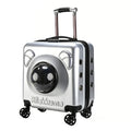 Travel Wheeling Suitcase Pet Trolley Case Transparent Dog Bags Trolley Pet Cabin Carriers Travel Products for Cat Dog