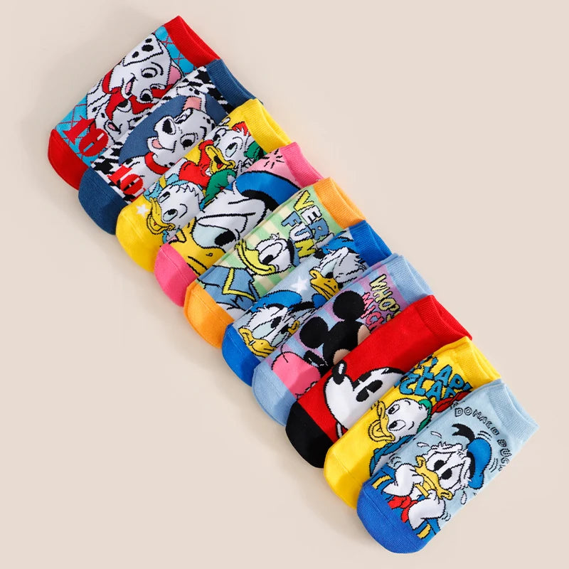 6/12/18 Pairs Cartoon Couple Socks for Women Men Funny Anime Pattern Crew No Show Socks Summer Breathable Thin Socks Random Set