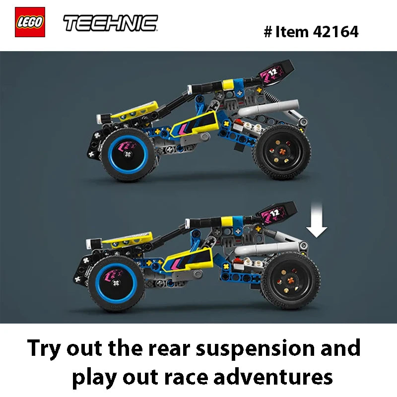 LEGO 42164 Technic Off-Road Race Buggy Buildable Car Toy, Cool Toy for 8 Year Old Boys, Girls and Kids who Love Rally Contests