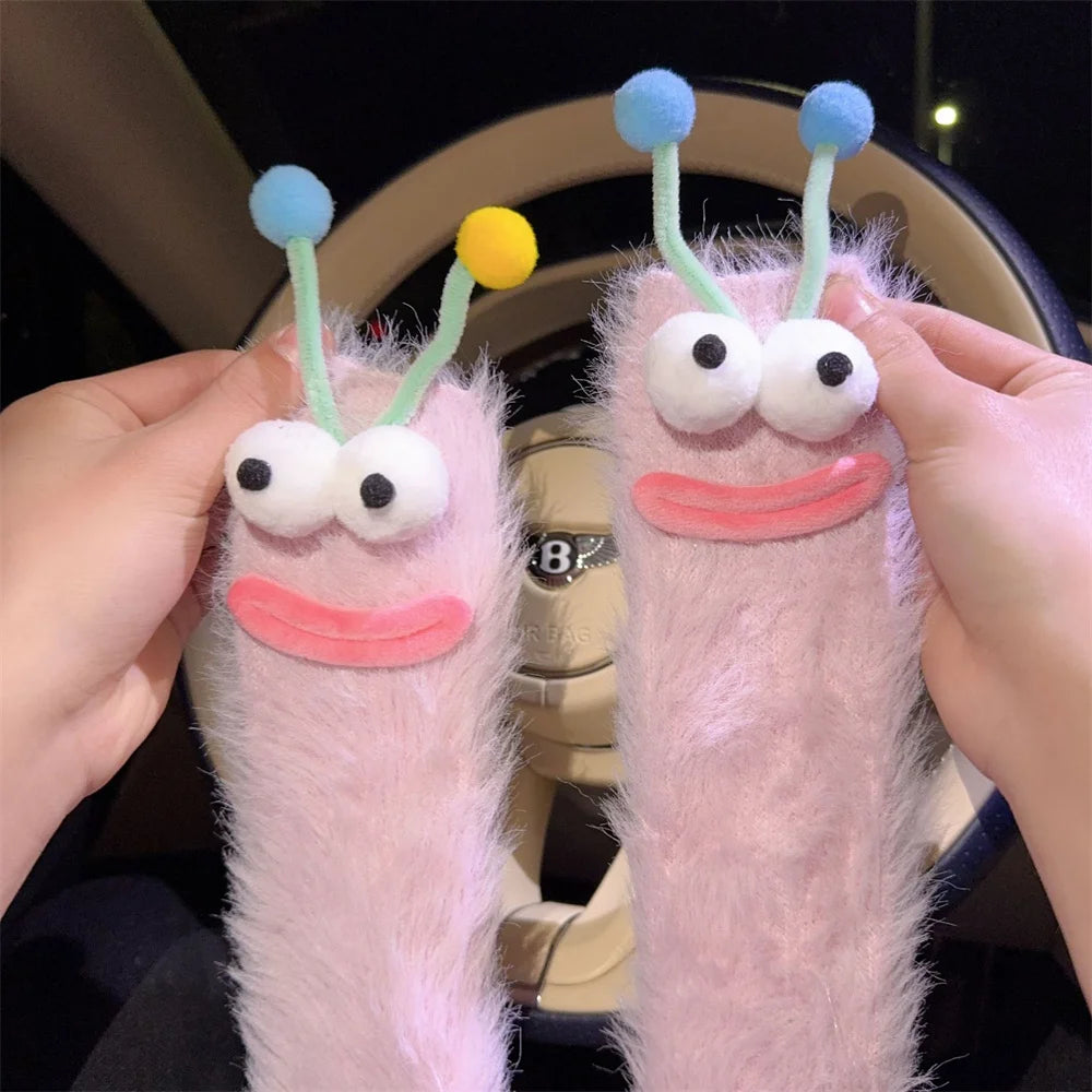 Funny Monster Socks Autumn Winter Coral Fleece Floor Socks Couple Sleep Sock Fuzzy Socks Party Stockings