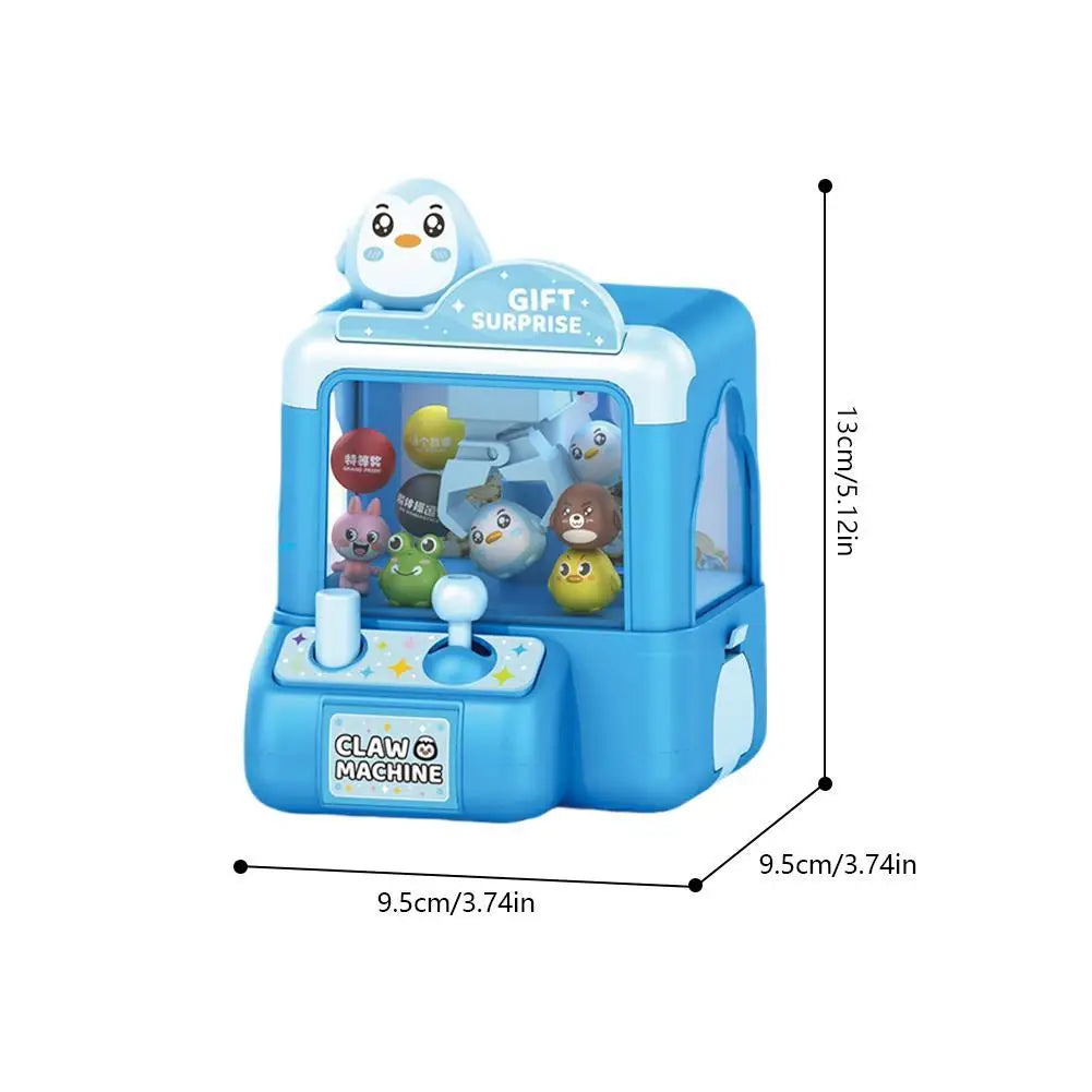 Mini Claw Machine for Kids Cartoon Grab Ball Doll Machine Home Candy Twisted Egg Catcher Toy Arcade Game Prize Gift Machine