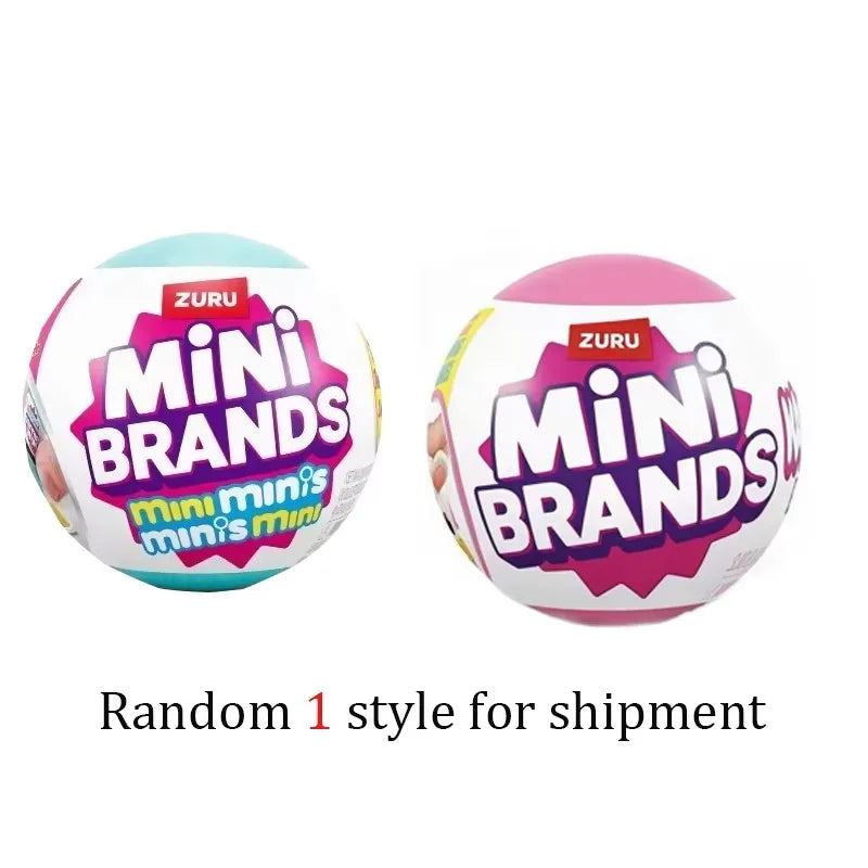 NEW ZURU Mini Brands Mini Fridge Set with Original Packaging Blind Box Openable Fridge Door Anime Figure Mystery Box Model Toys
