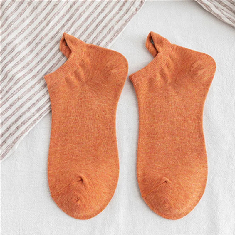 Kawaii Embroidered Expression Candy Color Women Socks Happy Fashion Girls Ankle Funny Sokken Cotton Unisex Christmas Dropship