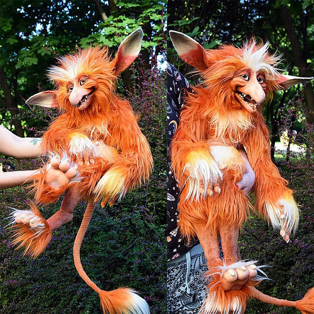 Labyrinth Plush Doll Maze Worm Red Hairy Big Mouth Monster Animal Plush Doll Toy Cute Funny Present Plush Doll Home Decoration