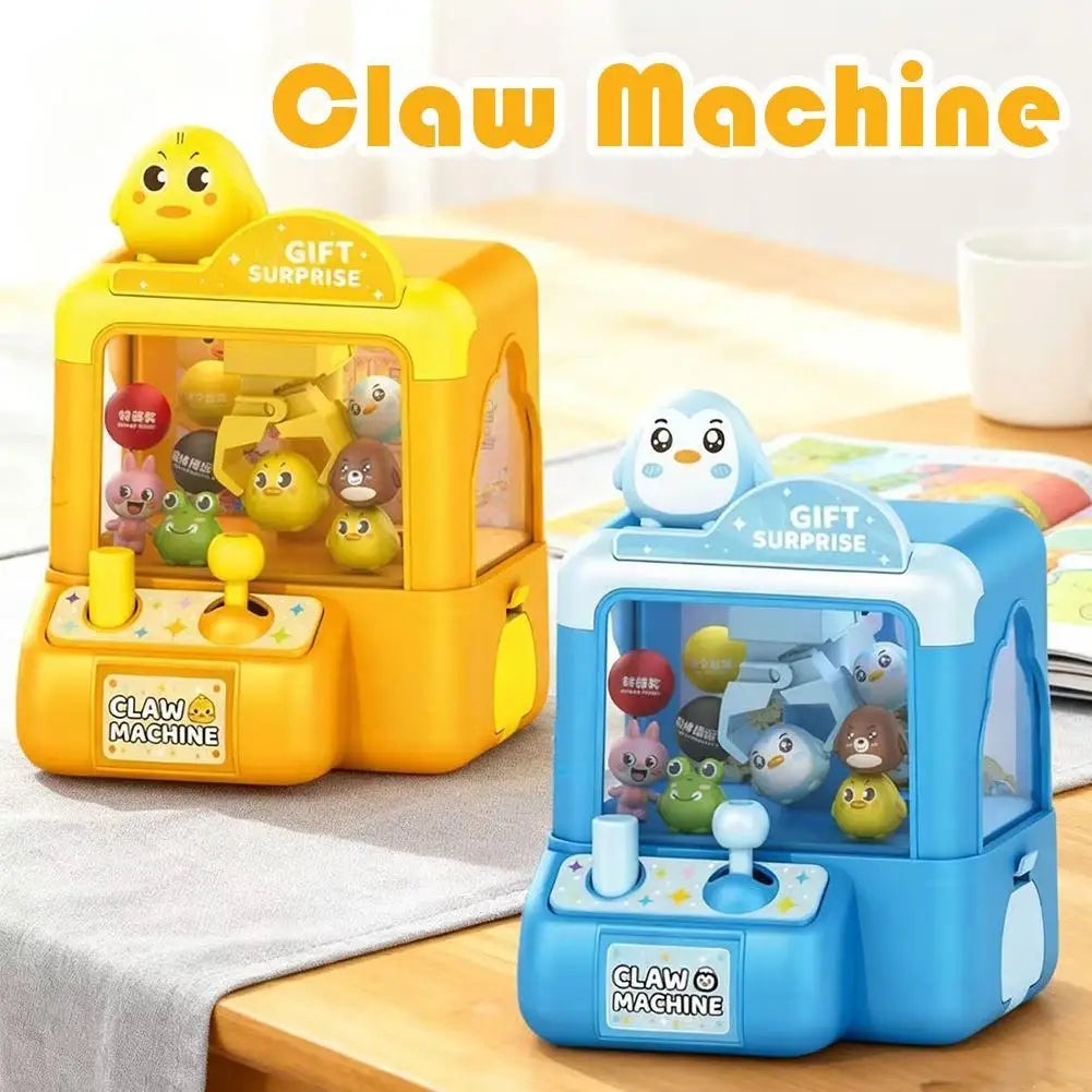 Mini Claw Machine for Kids Cartoon Grab Ball Doll Machine Home Candy Twisted Egg Catcher Toy Arcade Game Prize Gift Machine