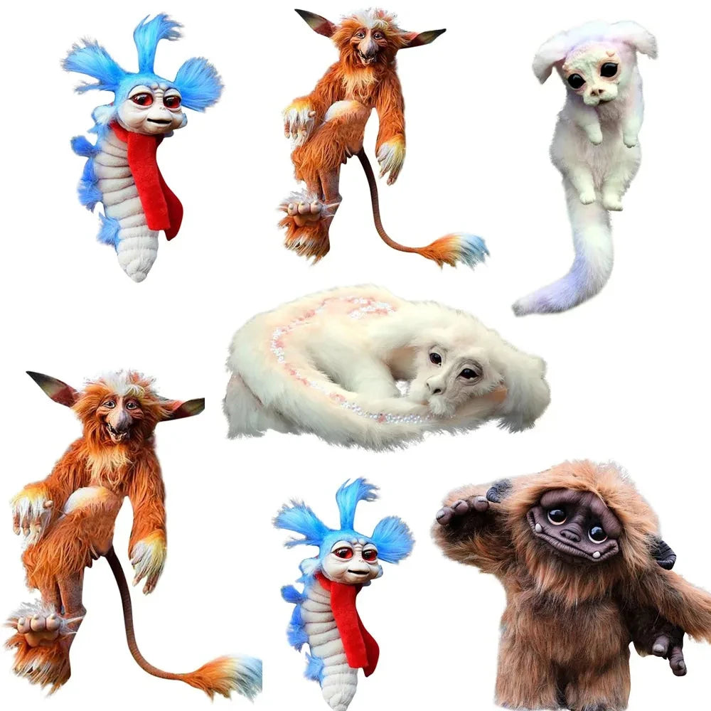 Labyrinth Plush Doll Maze Worm Red Hairy Big Mouth Monster Animal Plush Doll Toy Cute Funny Present Plush Doll Home Decoration