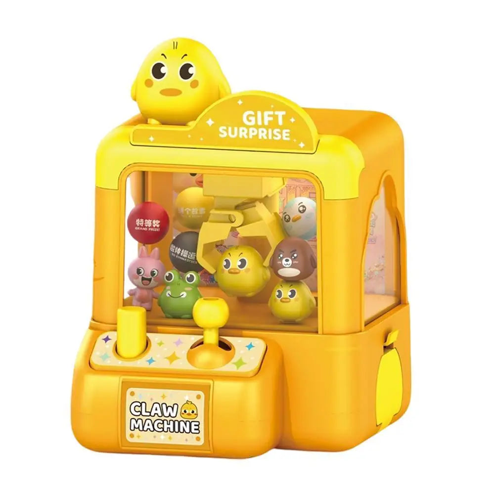 Mini Claw Machine for Kids Cartoon Grab Ball Doll Machine Home Candy Twisted Egg Catcher Toy Arcade Game Prize Gift Machine