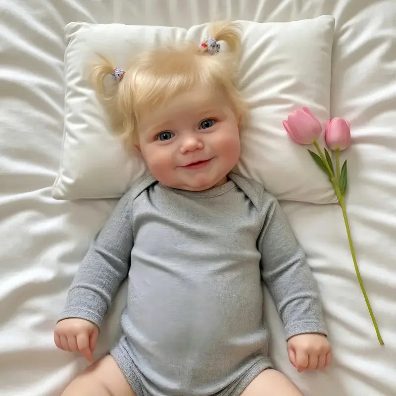 20 Inch Full Vinyl Reborn Baby Girl Doll Maddie High Quality Handmade 3D Painted with Visible Veins Waterproof Bath Toy