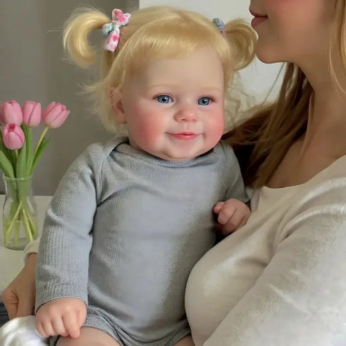 20 Inch Full Vinyl Reborn Baby Girl Doll Maddie High Quality Handmade 3D Painted with Visible Veins Waterproof Bath Toy
