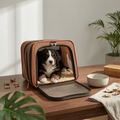 Rolling Mesh Pet Carrier with Breathable Mesh Windows Soft-sided Animal Carrier for Pet Travel Gear and Daily Errands