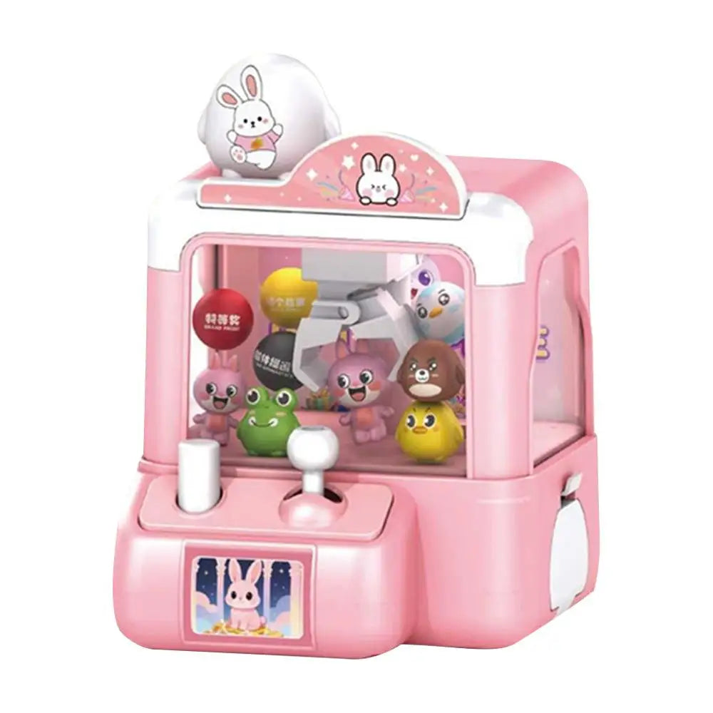 Mini Claw Machine for Kids Cartoon Grab Ball Doll Machine Home Candy Twisted Egg Catcher Toy Arcade Game Prize Gift Machine