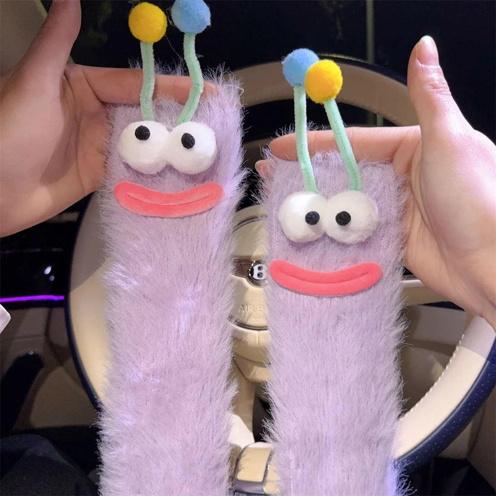 Funny Monster Socks Autumn Winter Coral Fleece Floor Socks Couple Sleep Sock Fuzzy Socks Party Stockings