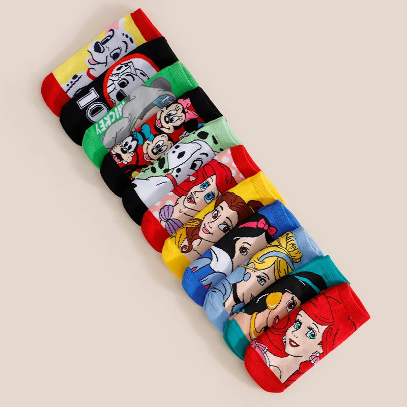 6/12/18 Pairs Cartoon Couple Socks for Women Men Funny Anime Pattern Crew No Show Socks Summer Breathable Thin Socks Random Set