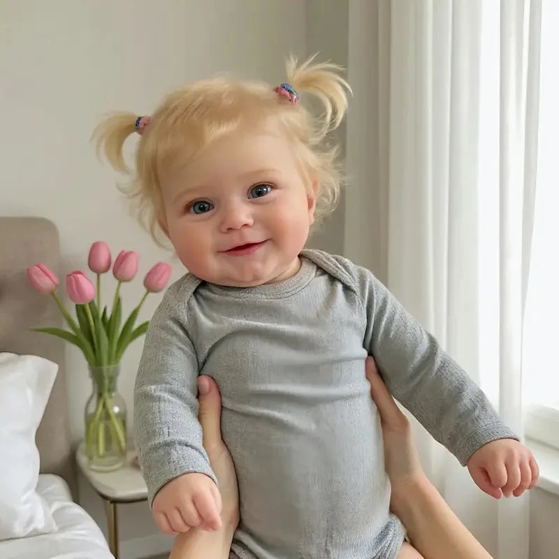 20 Inch Full Vinyl Reborn Baby Girl Doll Maddie High Quality Handmade 3D Painted with Visible Veins Waterproof Bath Toy